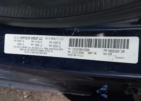 2014 Dodge Avenger Sxt из США, поврежденный, VIN 1C3CDZCG8EN187680